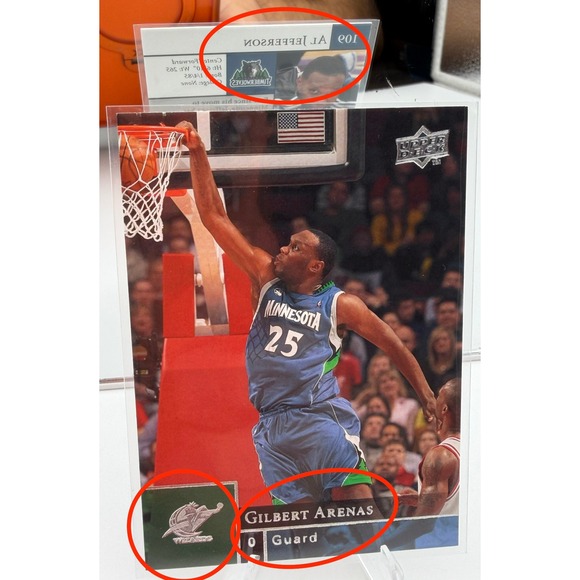 Upper Deck Other - 2009-10 Upper Deck Al Jefferson #109 Gilbert Arenas Name Error Misprint Rare